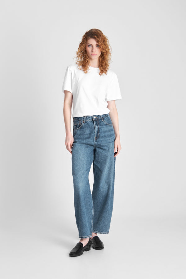 LEILA CROPPED | ECO RECYCLED BLUE USED