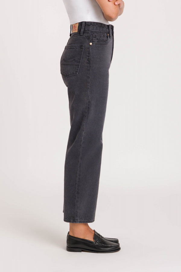 LIORA CROPPED | CLEAN RECYCLED WORN BLACK
